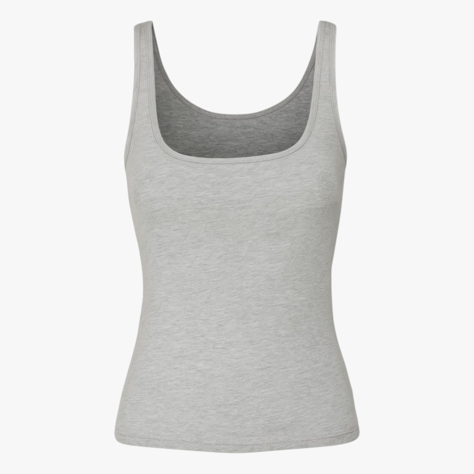 Lina | Konturerende Tanktop med Skulderdetaljer - Lysegrå - Lina | Konturerende Tanktop med Skulderdetaljer - €25 - {{ product_tags }