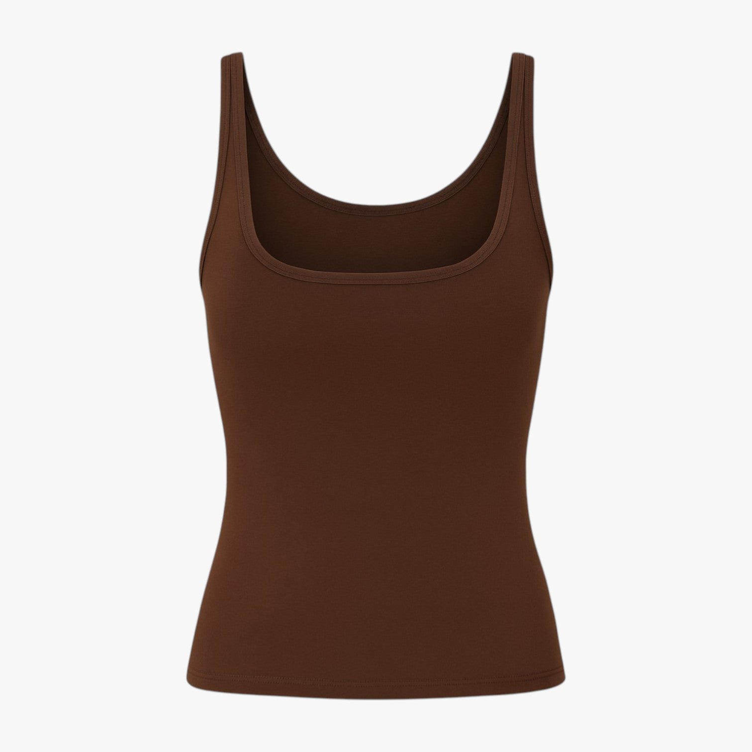 Lina | Konturerende Tanktop med Skulderdetaljer - Kaffe - Lina | Konturerende Tanktop med Skulderdetaljer - €25 - {{ product_tags }