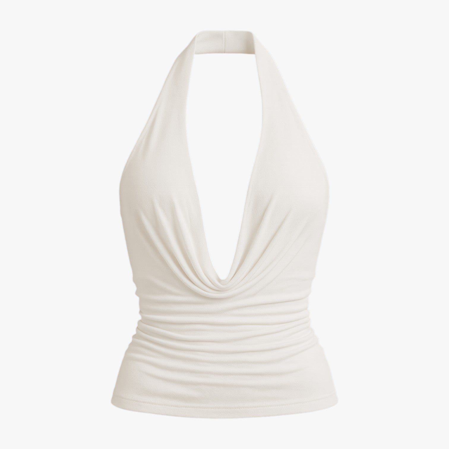 Luna | Rygløs halterneck top til sommer og street style - HVID - Luna | Rygløs halterneck top til sommer og street style - €25 - {{ product_tags }