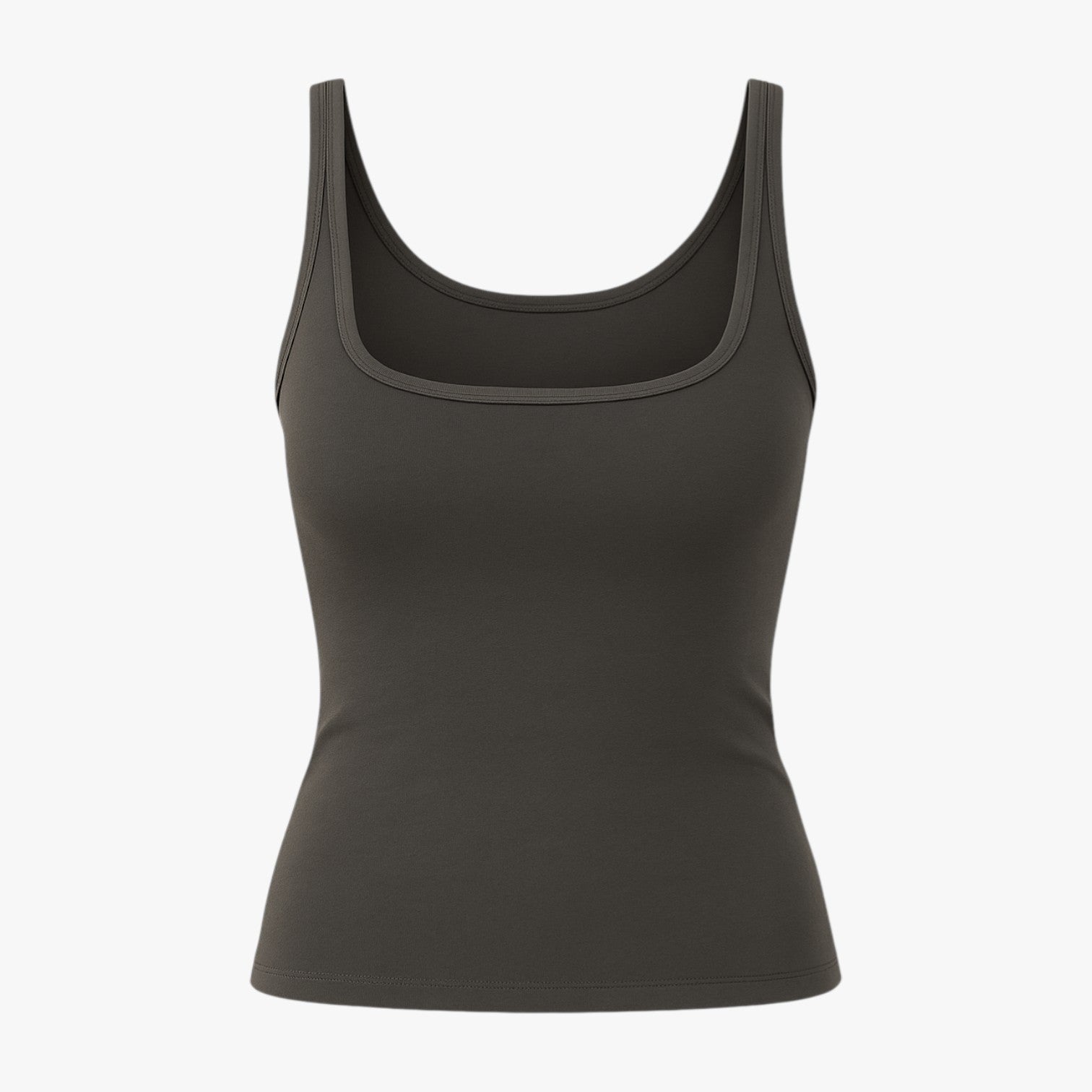 Lina | Konturerende Tanktop med Skulderdetaljer - Mørkegrå - Lina | Konturerende Tanktop med Skulderdetaljer - €25 - {{ product_tags }