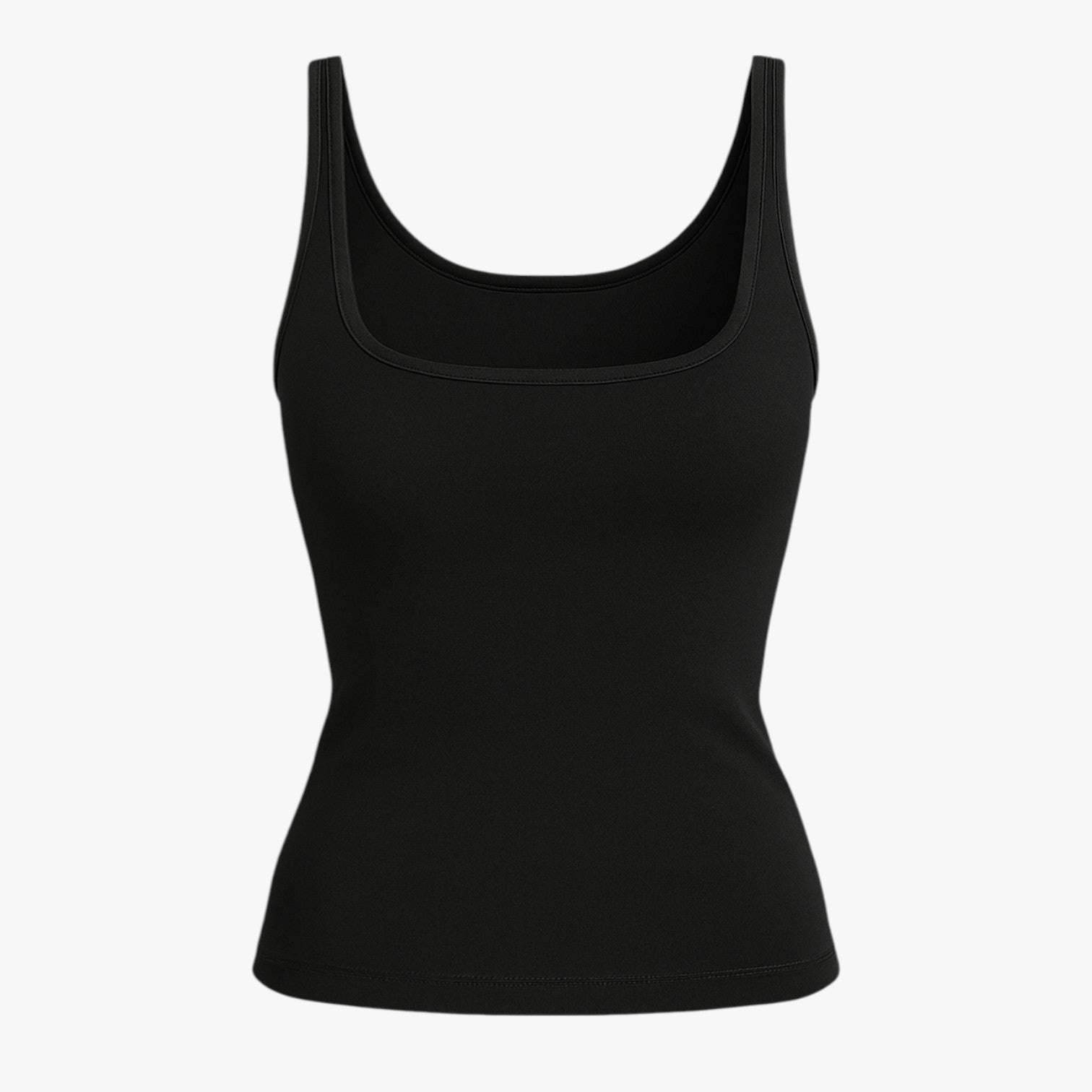 Lina | Konturerende Tanktop med Skulderdetaljer - Sort - Lina | Konturerende Tanktop med Skulderdetaljer - €25 - {{ product_tags }