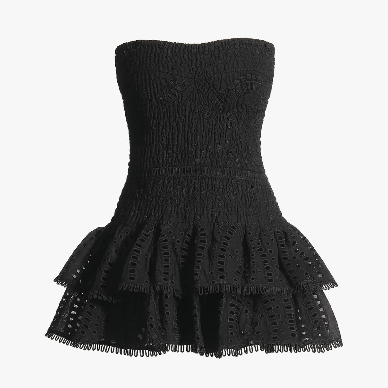 Elena | Stropløs slankekjole med udskæringer - BLACK - Elena | Stropløs slankekjole med udskæringer- €25 - {{ product_tags }