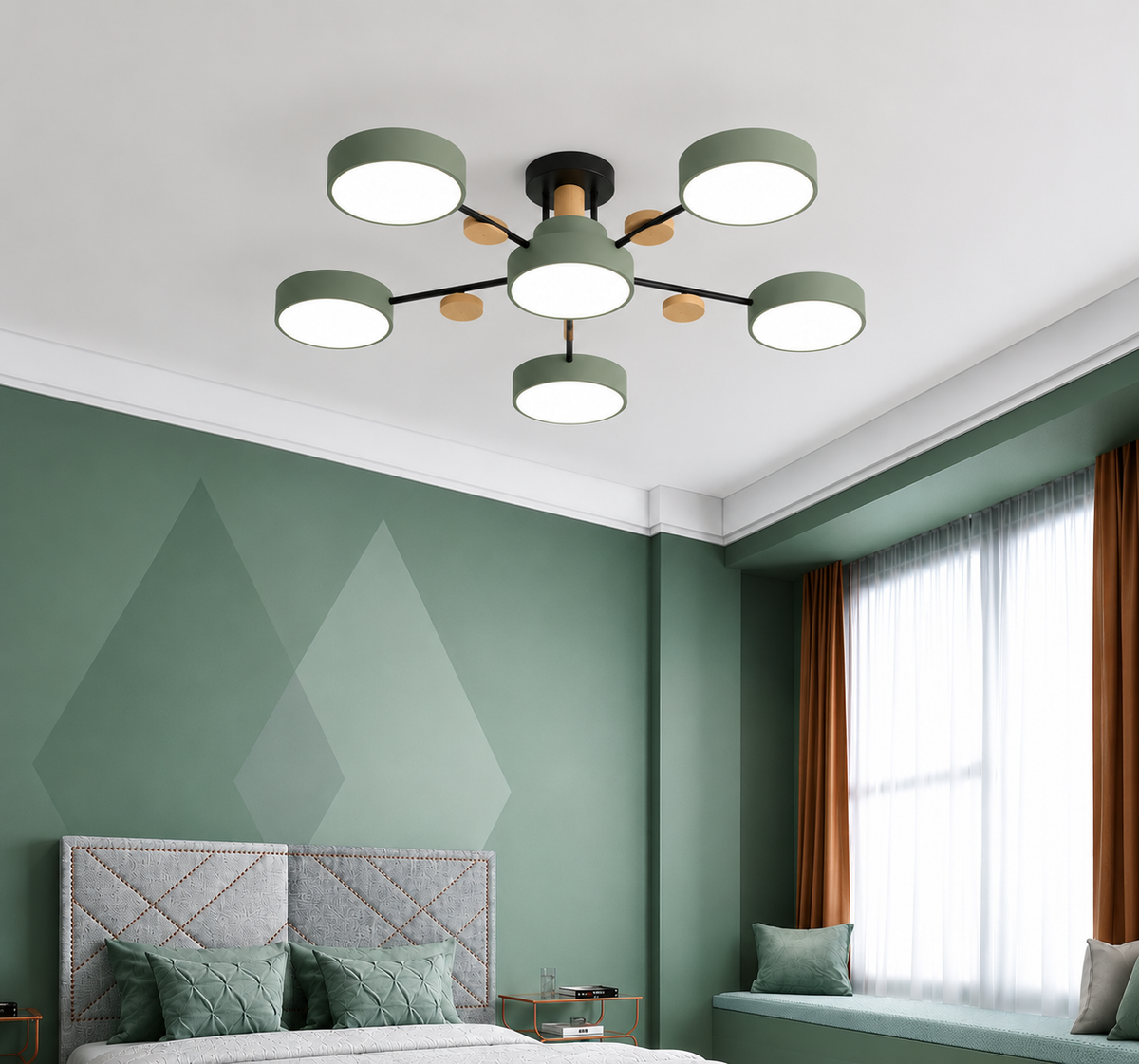 LED Loftslampe - Multi-Hoved Indbygget