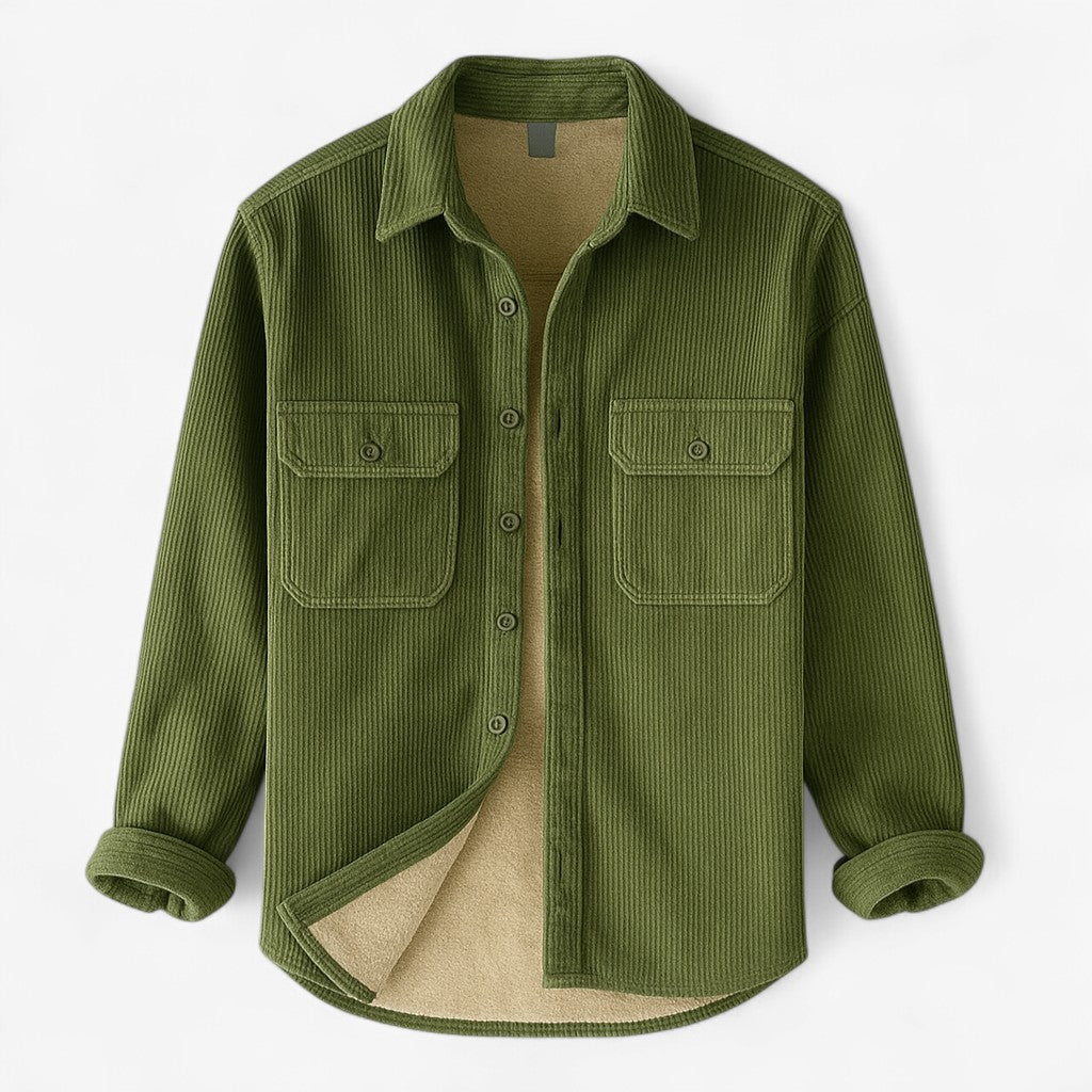 Pierre | Polstret flannel skjorte til herrer - Grøn - men's fashion - {{ product_tags }