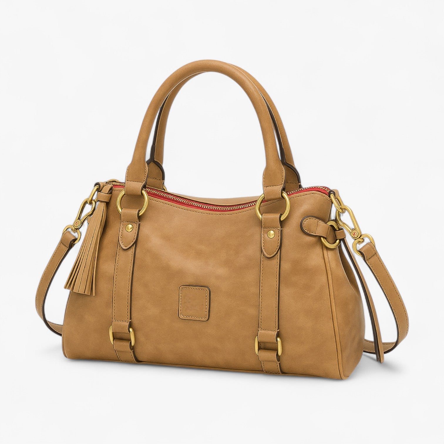 Dametaske i blødt læder - Lysebrun - bags - {{ product_tags }