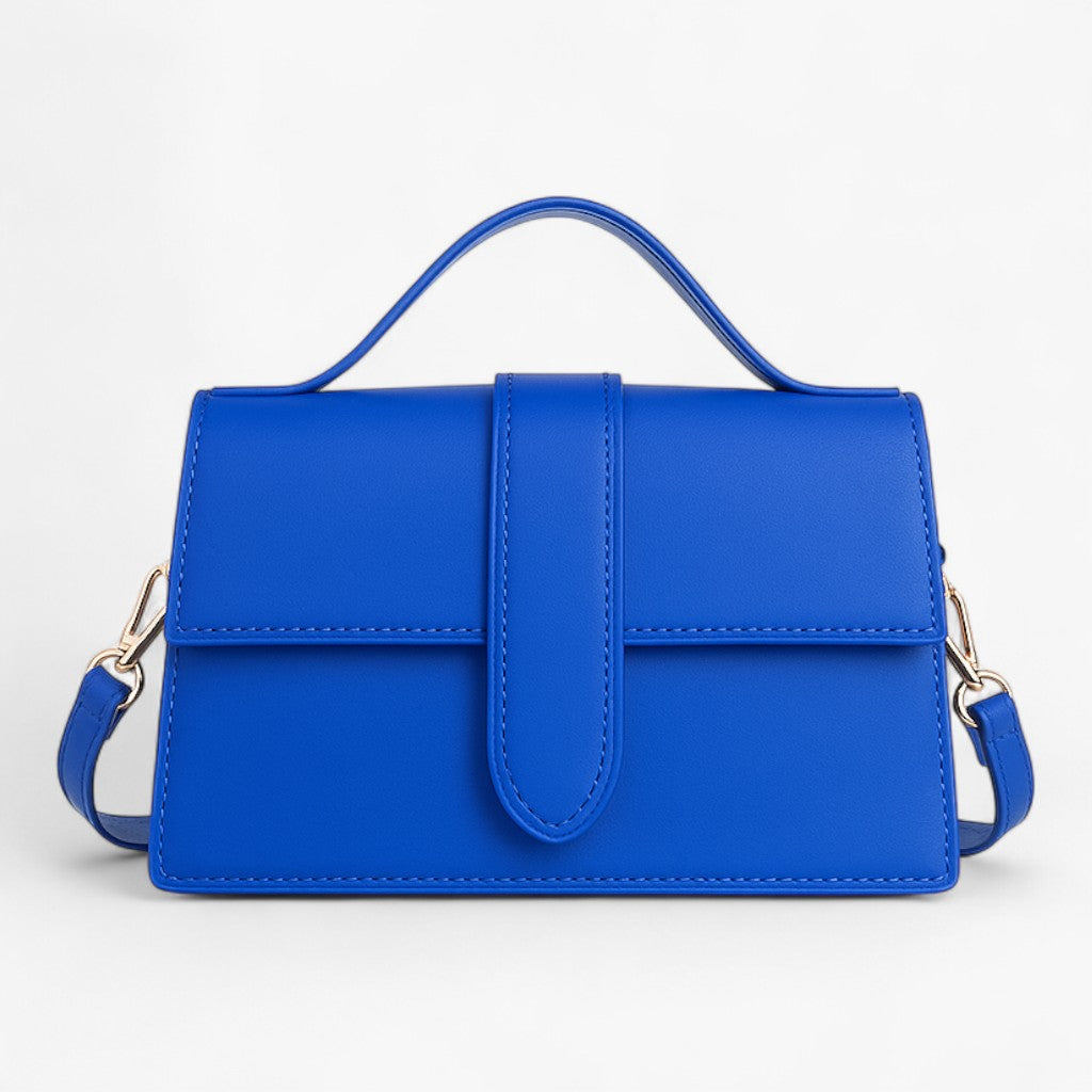 Divina | Luksuriøs farvet skuldertaske - Blå - bags - {{ product_tags }