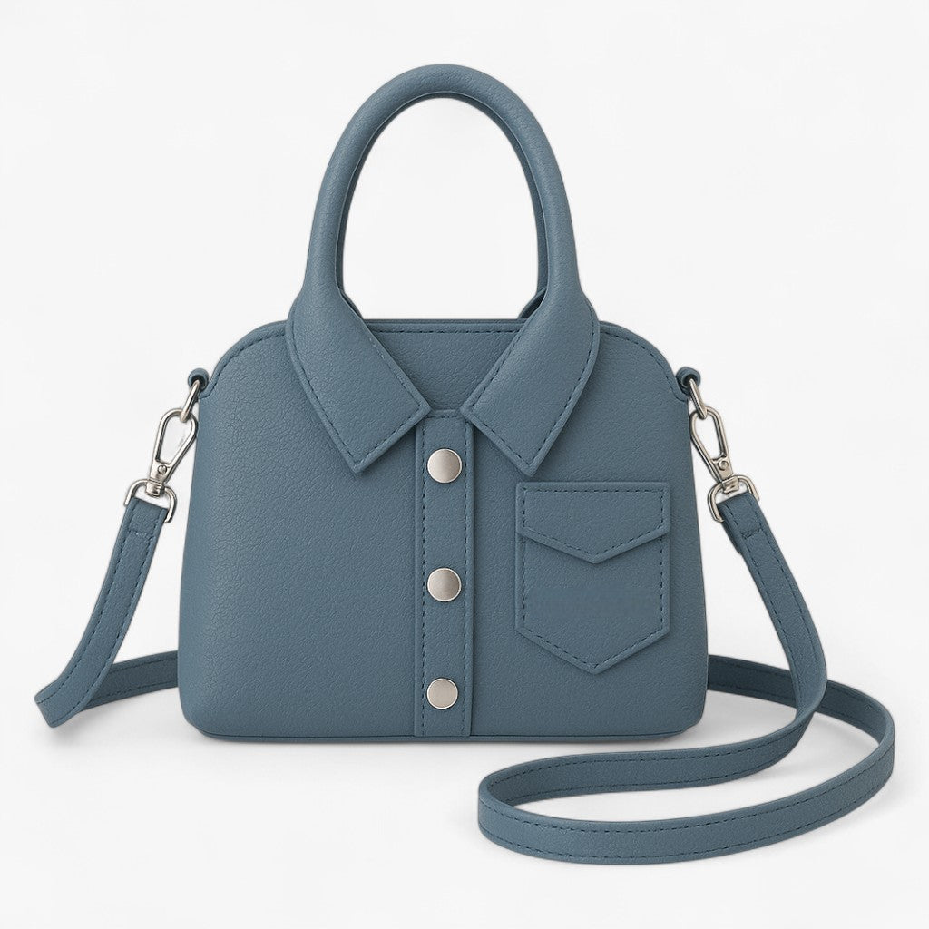 Eleanor | Kompakt PU Crossbody – Stilfuldt design, daglig komfort - Blå - bags - {{ product_tags }