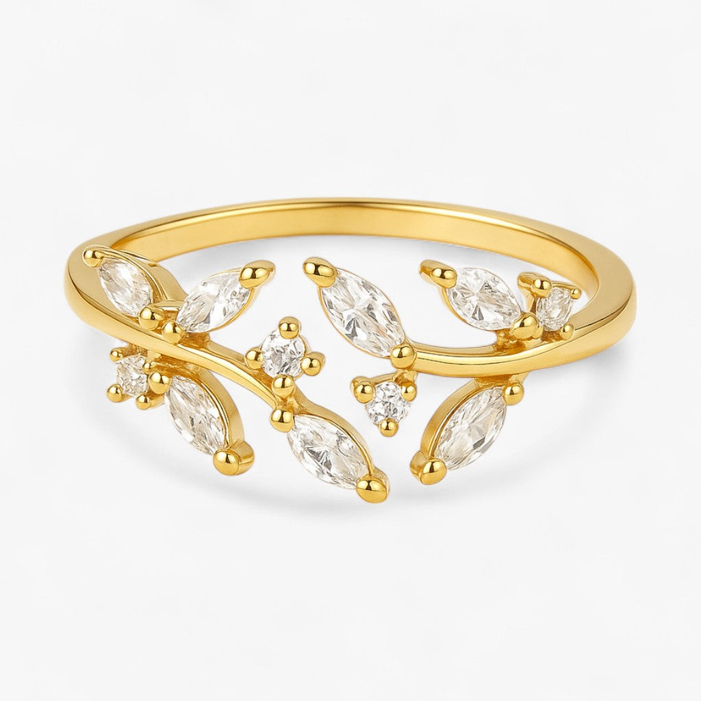 18K krystalring - Guld - other - {{ product_tags }