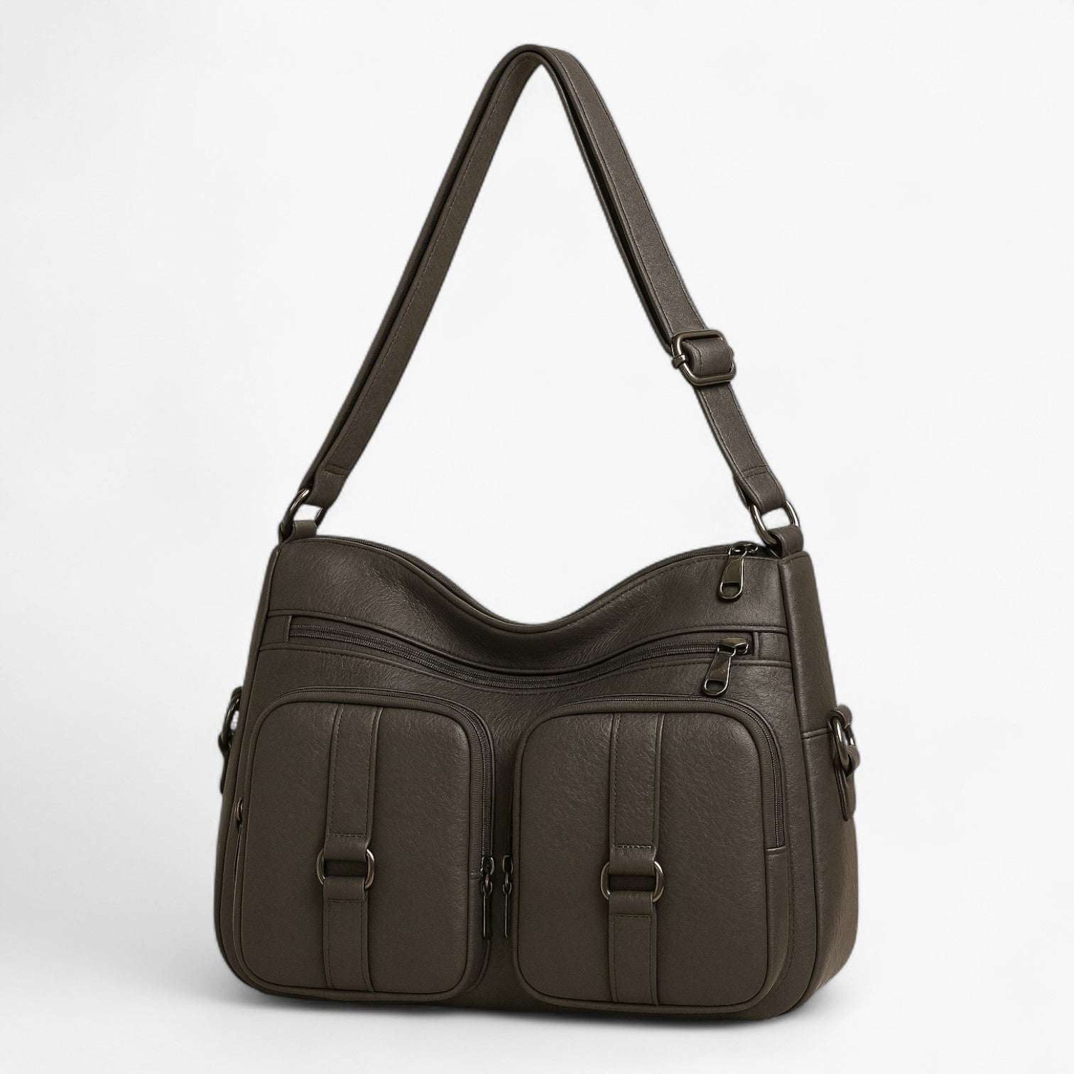 Gwyneth Cargo Bag | Multilommertaske til kvinder - Grå - bags - {{ product_tags }