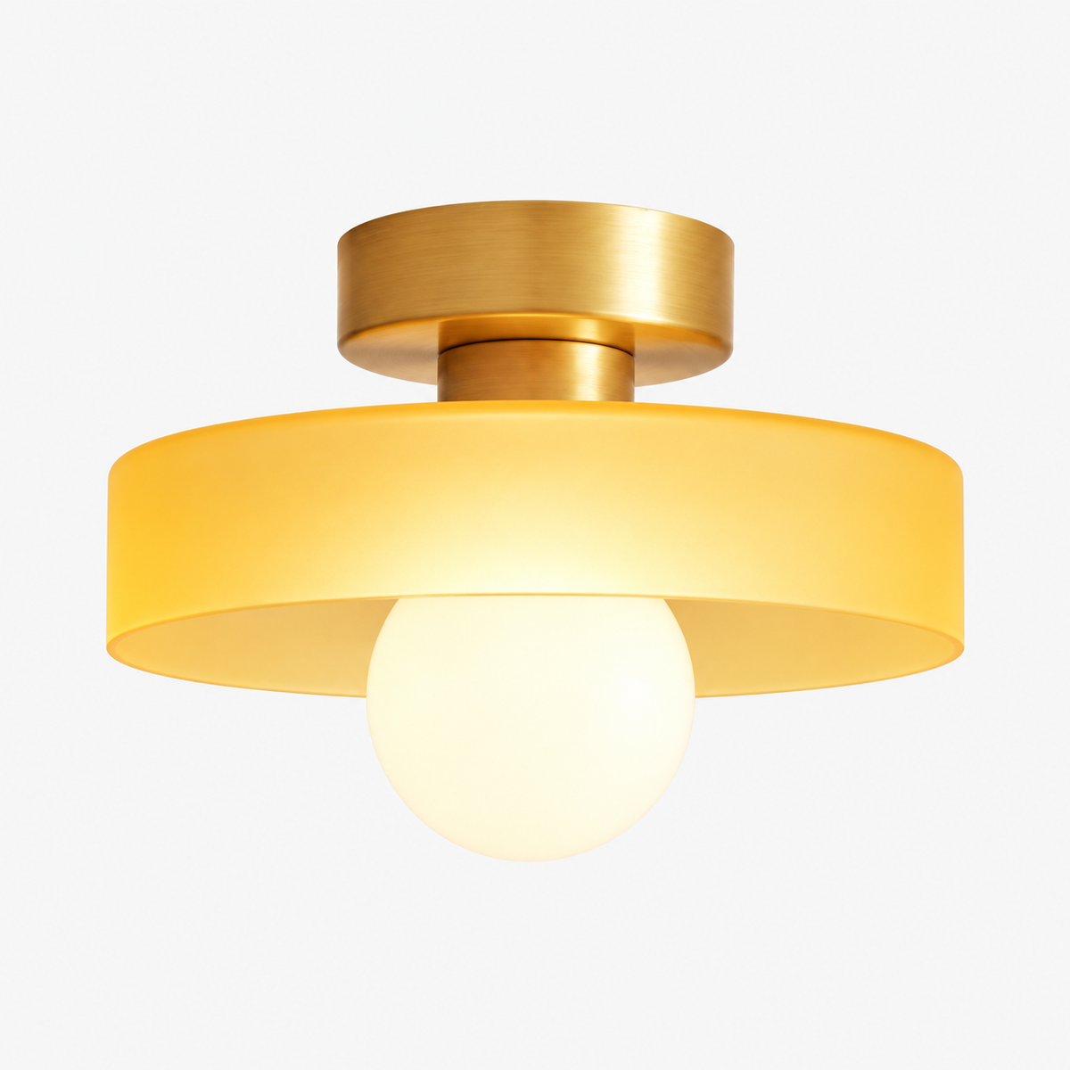 Bauhaus Loftlampe - Fransk-inspireret Messing Glas Geometrisk