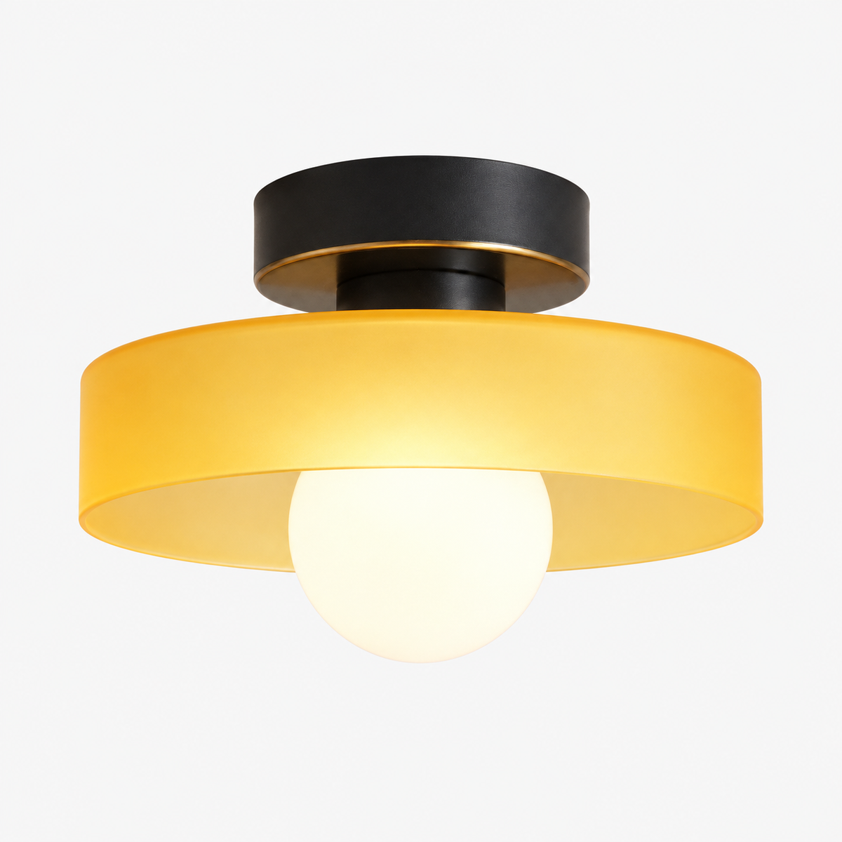 Bauhaus Loftlampe - Fransk-inspireret Messing Glas Geometrisk