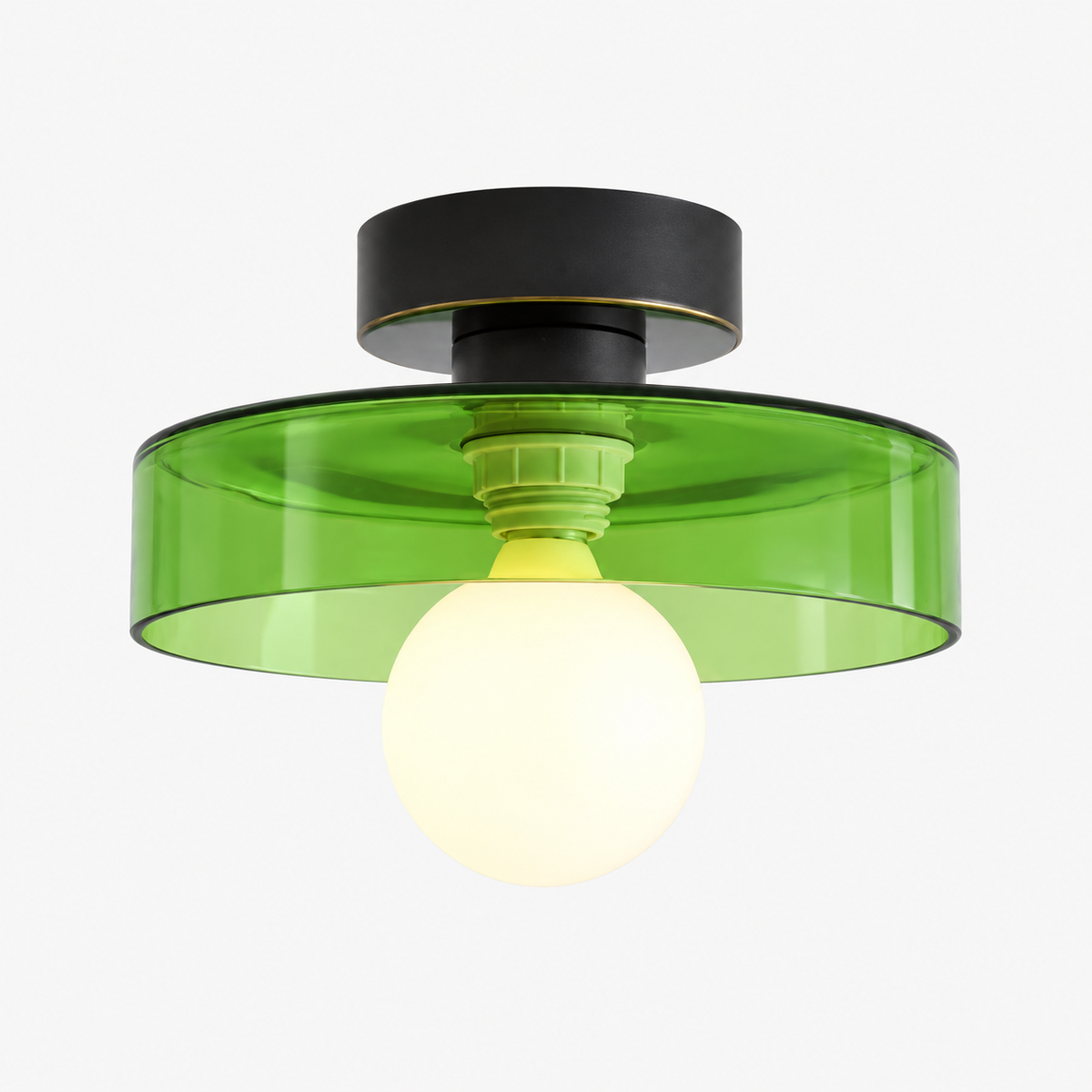 Bauhaus Loftlampe - Fransk-inspireret Messing Glas Geometrisk