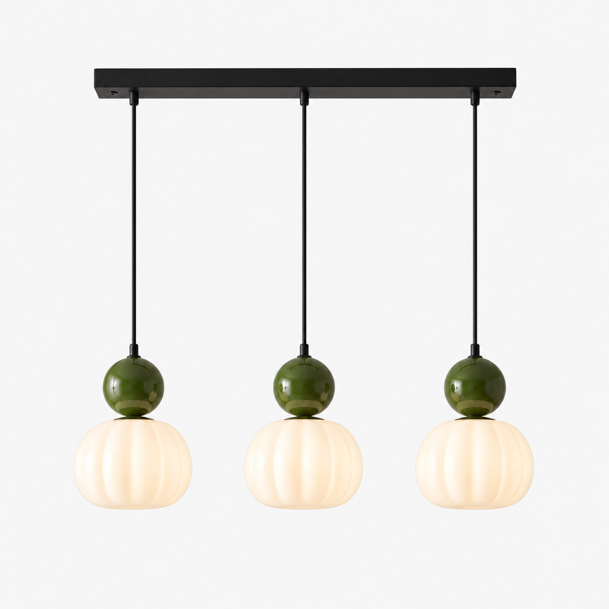 Art Deco Pendellampe - Jern & Akryl, 1 eller 3 Lys