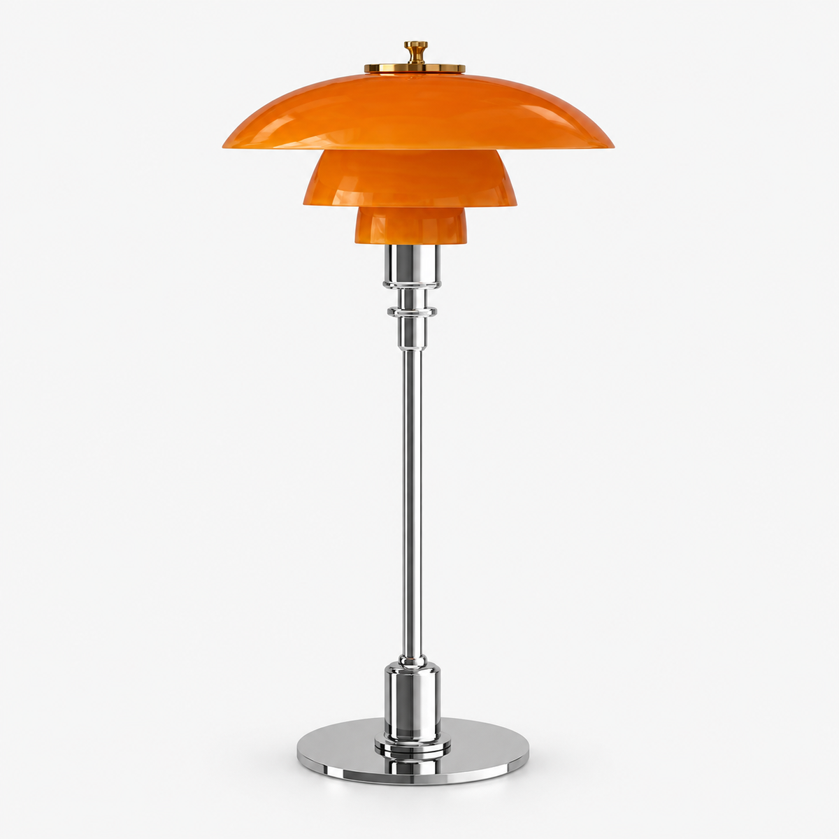 Moderne Dansk Designer Bordlampe - Lagdelt Skærm, LED