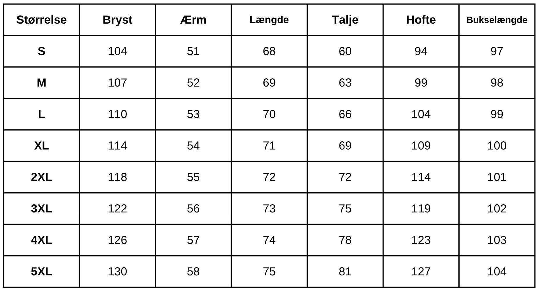 Size Guide