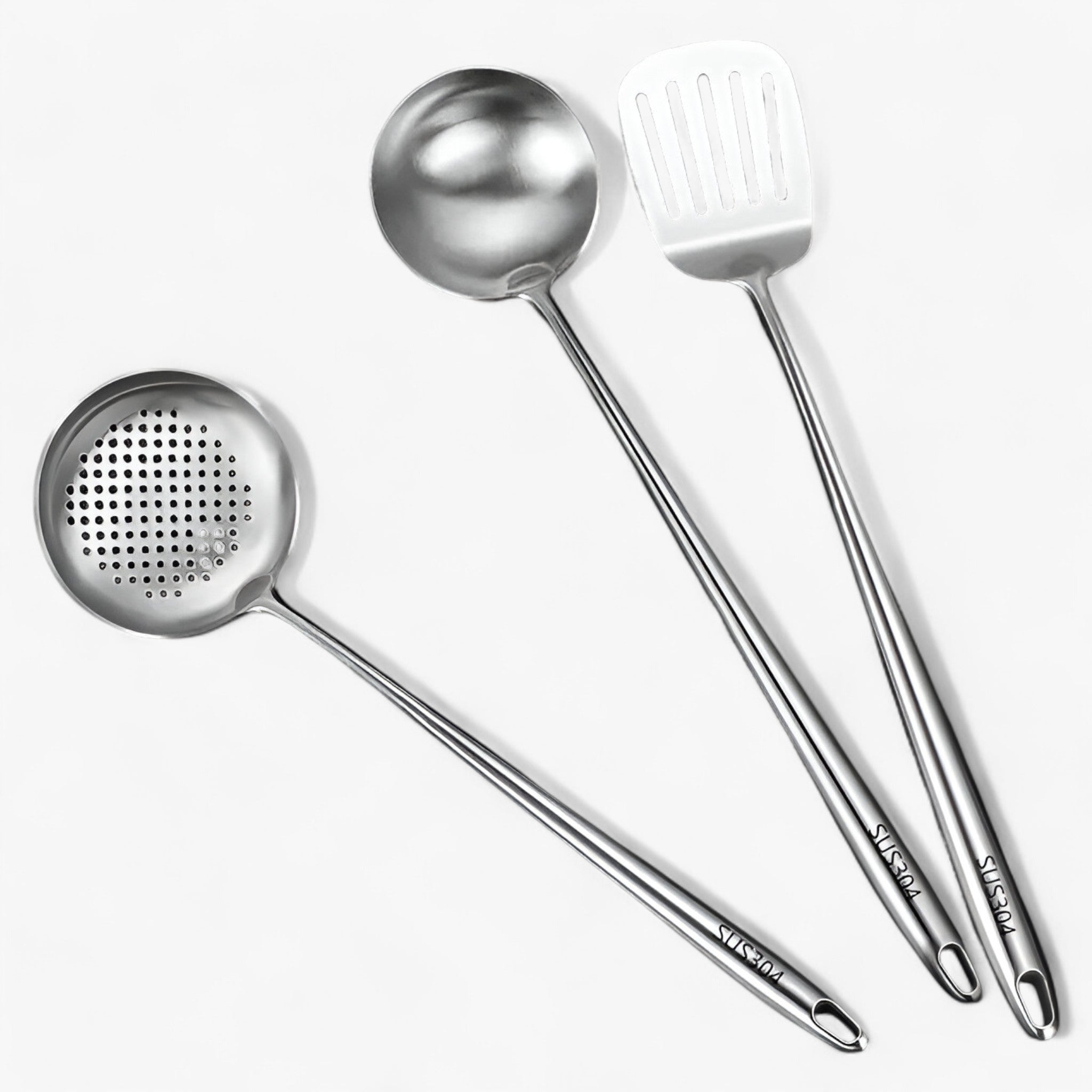 Rustfrit køkkenudstyr | Pålideligt, alsidigt kogegrej - Suppe ske + Ske med slå + Skomager ske - house & garden - {{ product_tags }
