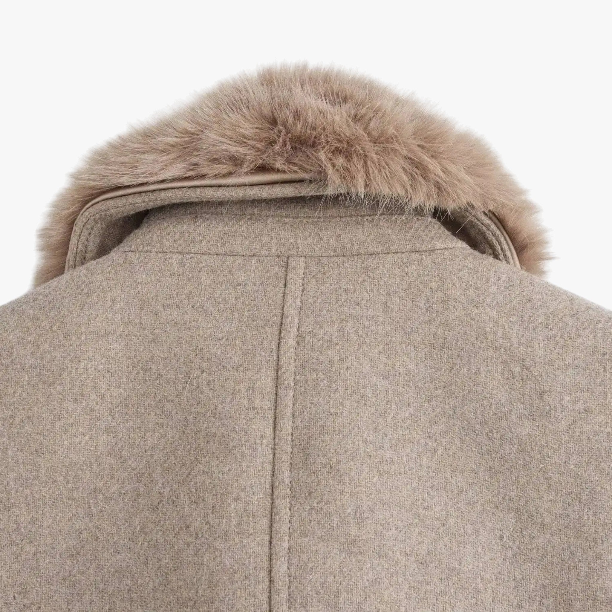 Mary | Dame Aftagelig Krave Uldfrakke - - Kvinders overtøj - {{ product_tags }
