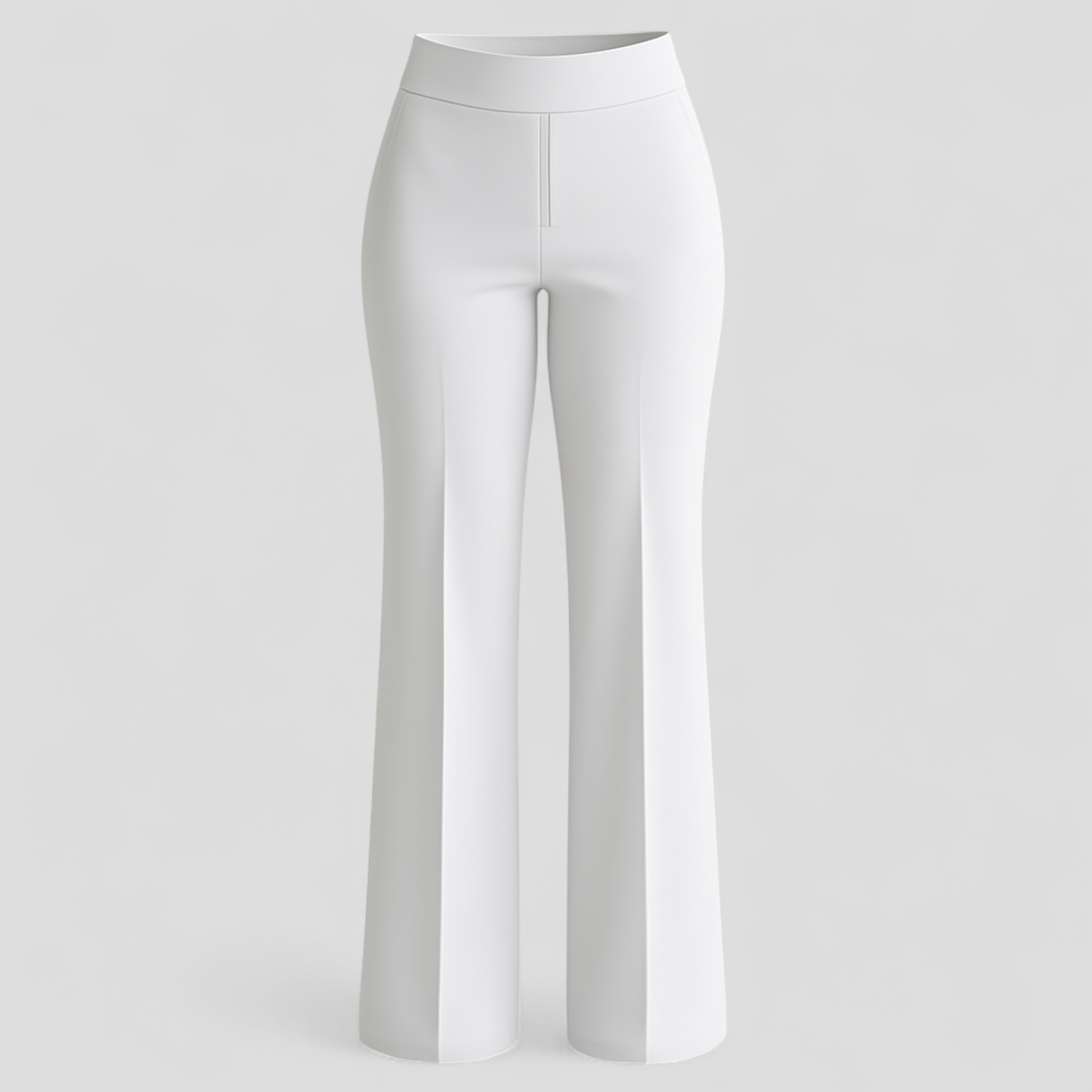Bruna | Dame Bukser Med Høj Talje Og Brede Ben - Hvid - Bukser - {{ product_tags }