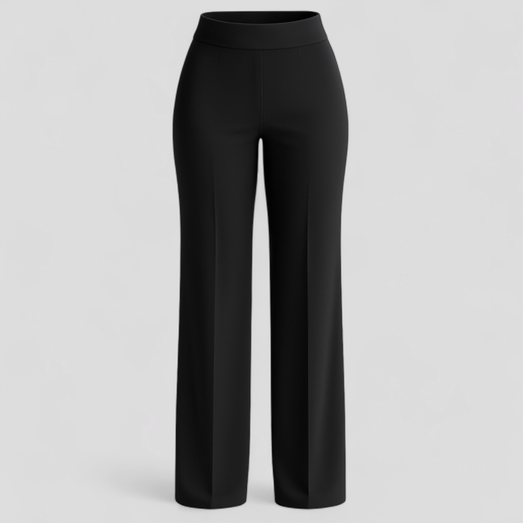 Bruna | Dame Bukser Med Høj Talje Og Brede Ben - Sort - Bukser - {{ product_tags }