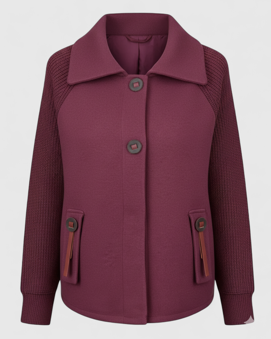 Serena | Dame Lang Vinterjakke med Høj Krave - Fuchsia - Kvinders vinterfrakker - {{ product_tags }