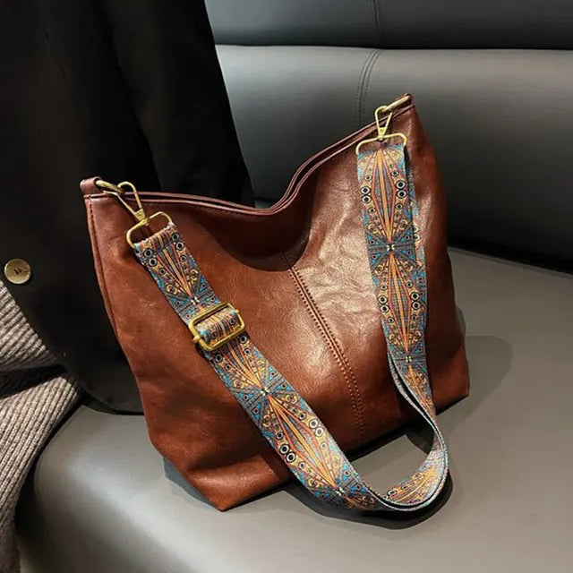 Dame Vintage Skuldertaske med Lynlås 2