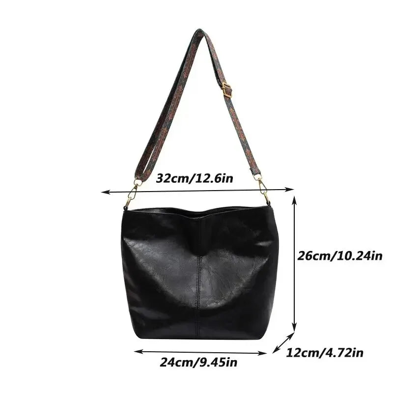 Dame Vintage Skuldertaske med Lynlås 4
