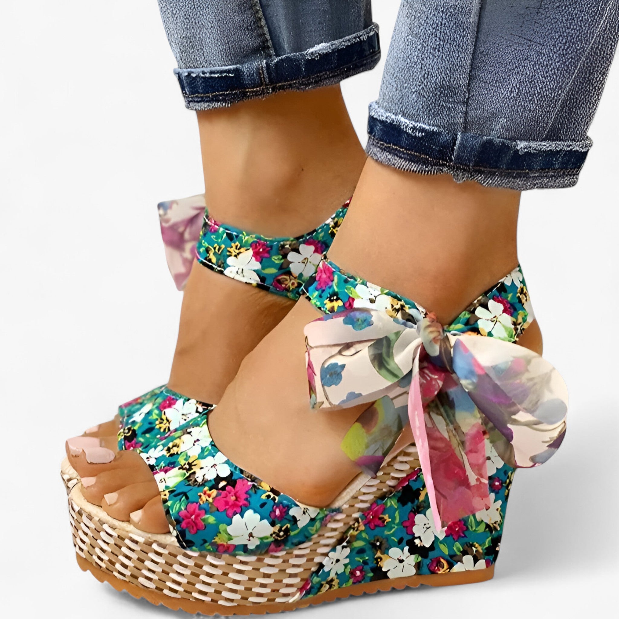 Evangeline | Blomstrede sandaler - Elegant og komfortabel - - women's fashion - {{ product_tags }