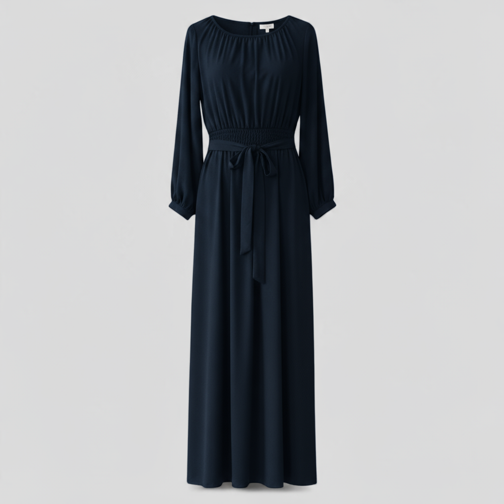 Clara | Elegant Maxikjole med bælte - Marineblå - Clara | Elegant Maxikjole med bælte- €25 - {{ product_tags }