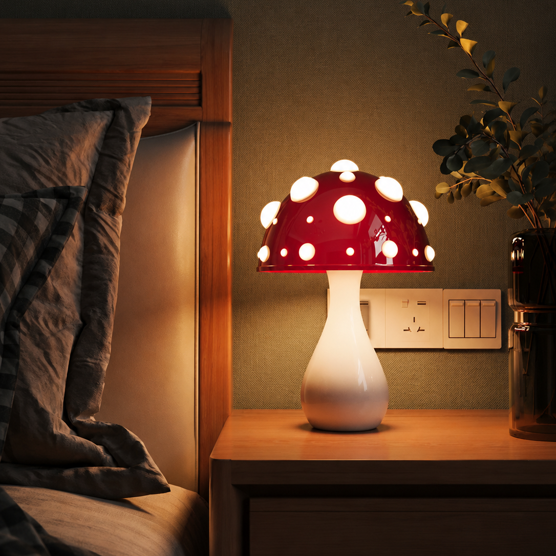 Svamp Bordlampe - Moderne Metal Dæmpbart Design