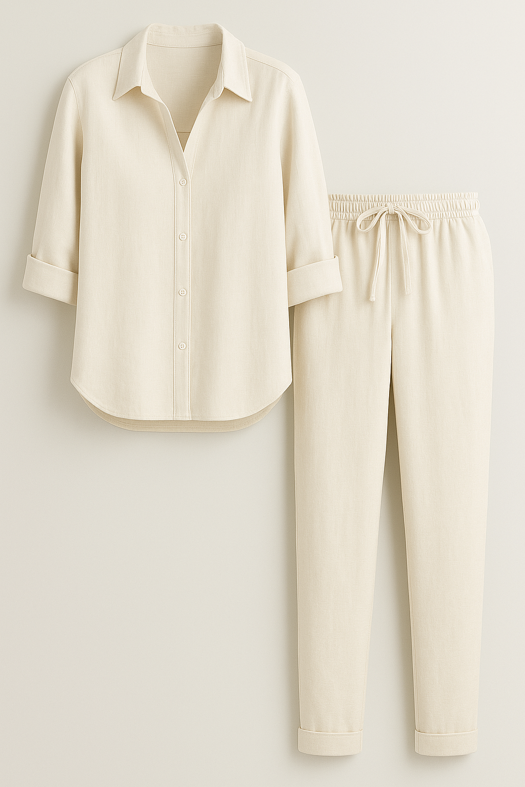 Beth | Elegant Sommersæt i Linned og Bomuld - - Sætter - {{ product_tags }