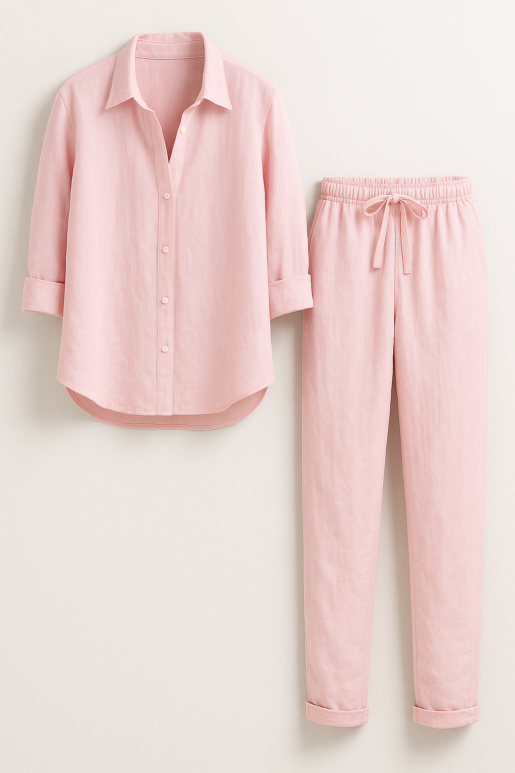 Beth | Elegant Sommersæt i Linned og Bomuld - - Sætter - {{ product_tags }