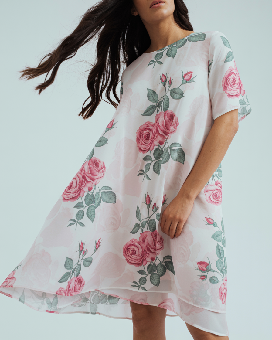 Eliza | Kvinders Chiffon A-line Kjole - - Casual kjoler - {{ product_tags }
