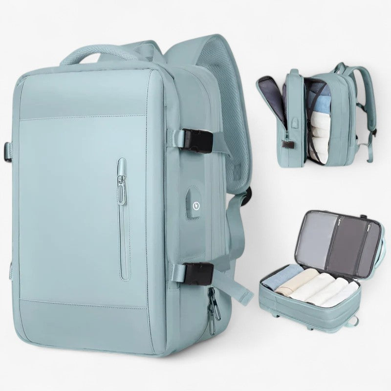 Ellis | Stort rejsetaske - Holdbart og rummeligt - Blå - bags - {{ product_tags }