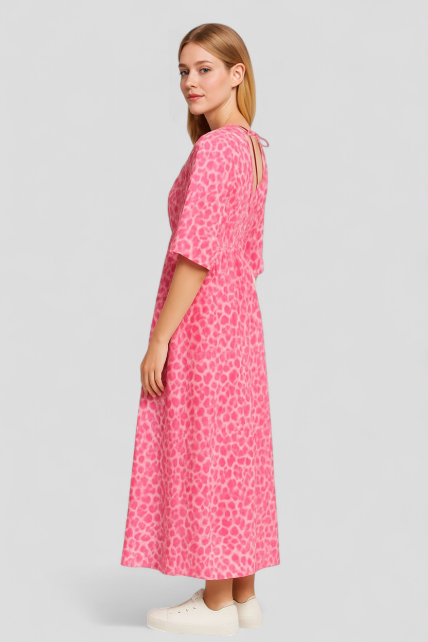 Aleiah | Farverig Sommerkjole med V-Hals til Kvinder - - Kvinders Kjoler - {{ product_tags }