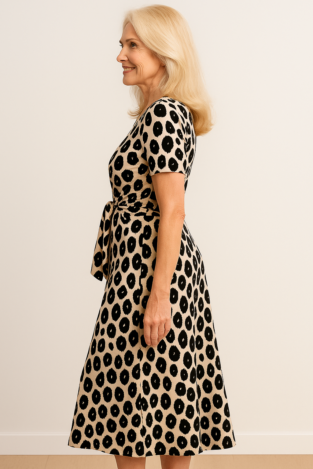 Almanda | Festkjoler Damer Med V-Udskæring Leopardprint - - Kvinders Kjoler - {{ product_tags }