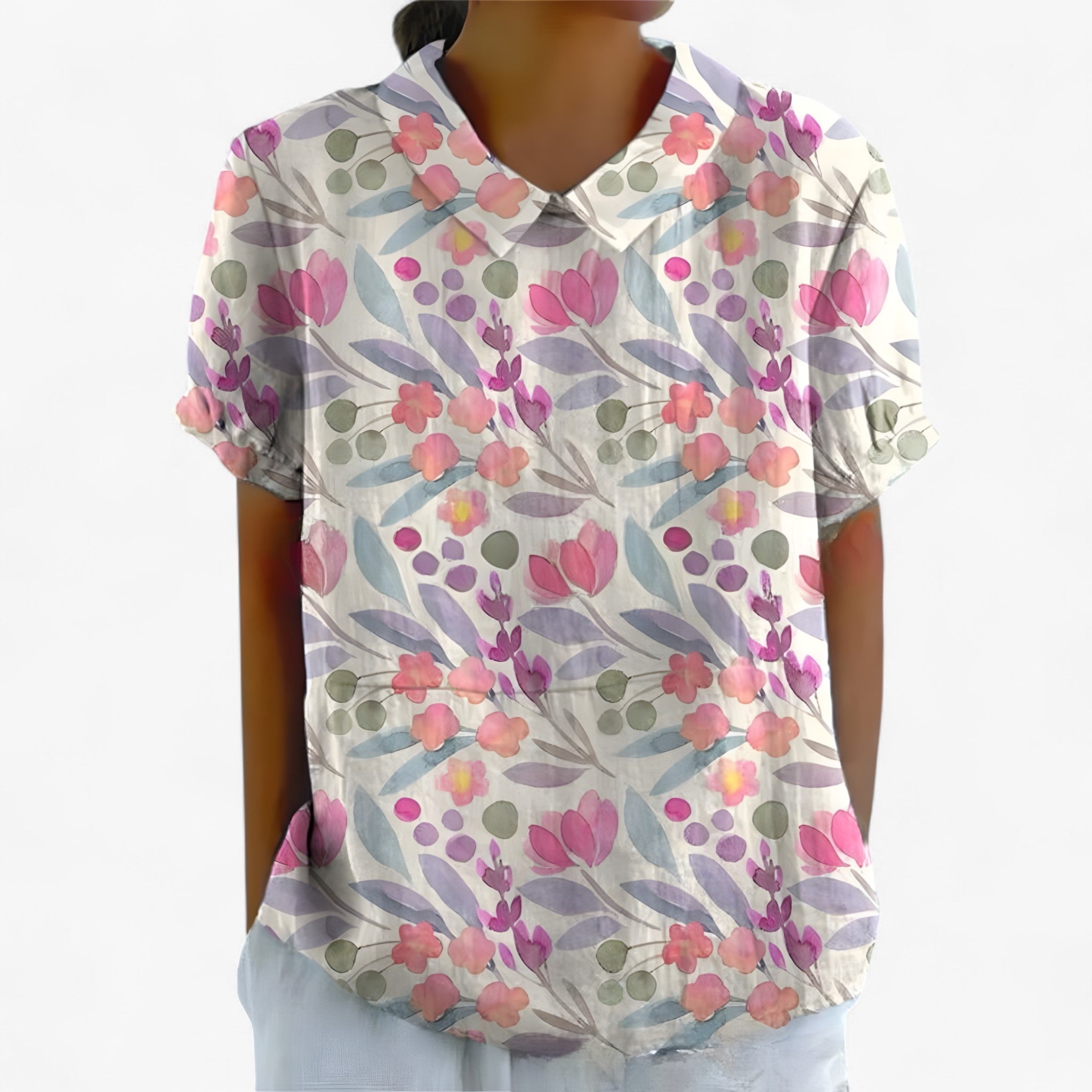 Sarah | Trykt Skjorte - Blomsterprint 3 - women's fashion - {{ product_tags }