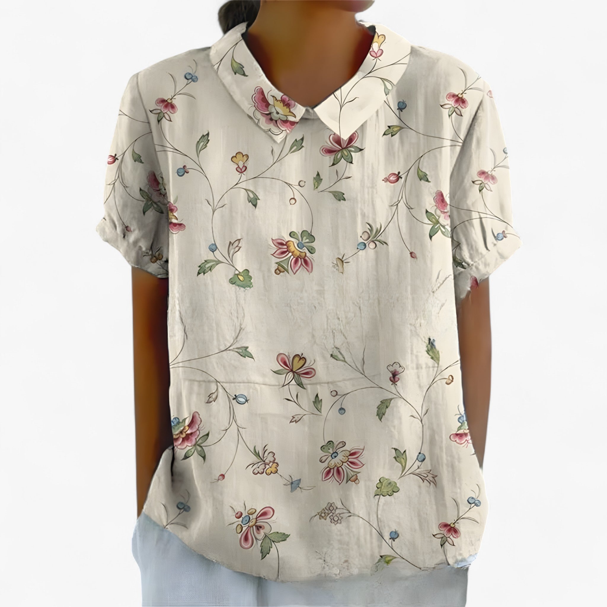 Sarah | Trykt Skjorte - Blomsterprint 5 - women's fashion - {{ product_tags }