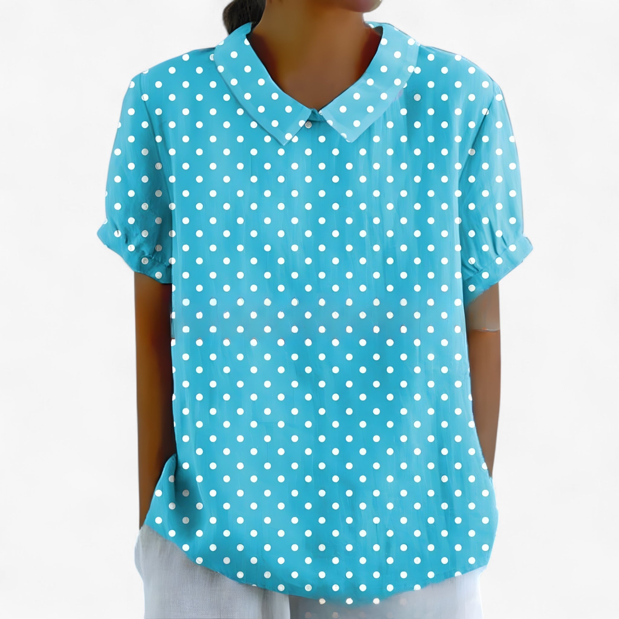 Sarah | Trykt Skjorte - Gammel gul - women's fashion - {{ product_tags }