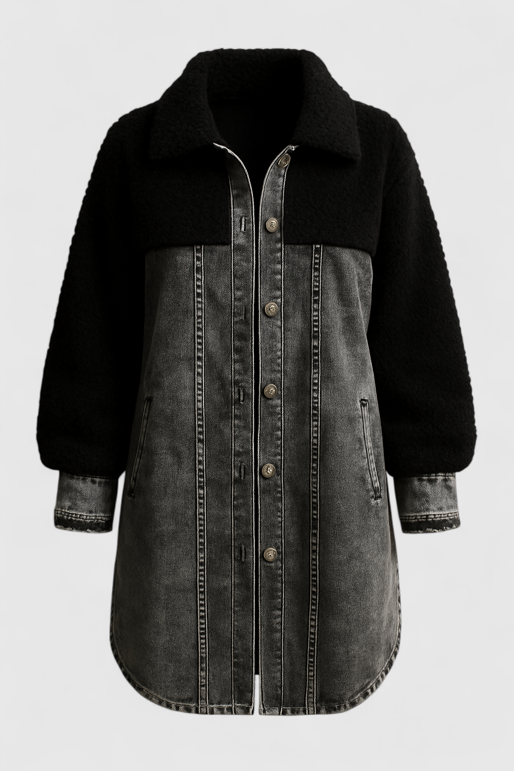 Olli | Jakke Dame med Sherpa Foder - Sort - Jakker - {{ product_tags }