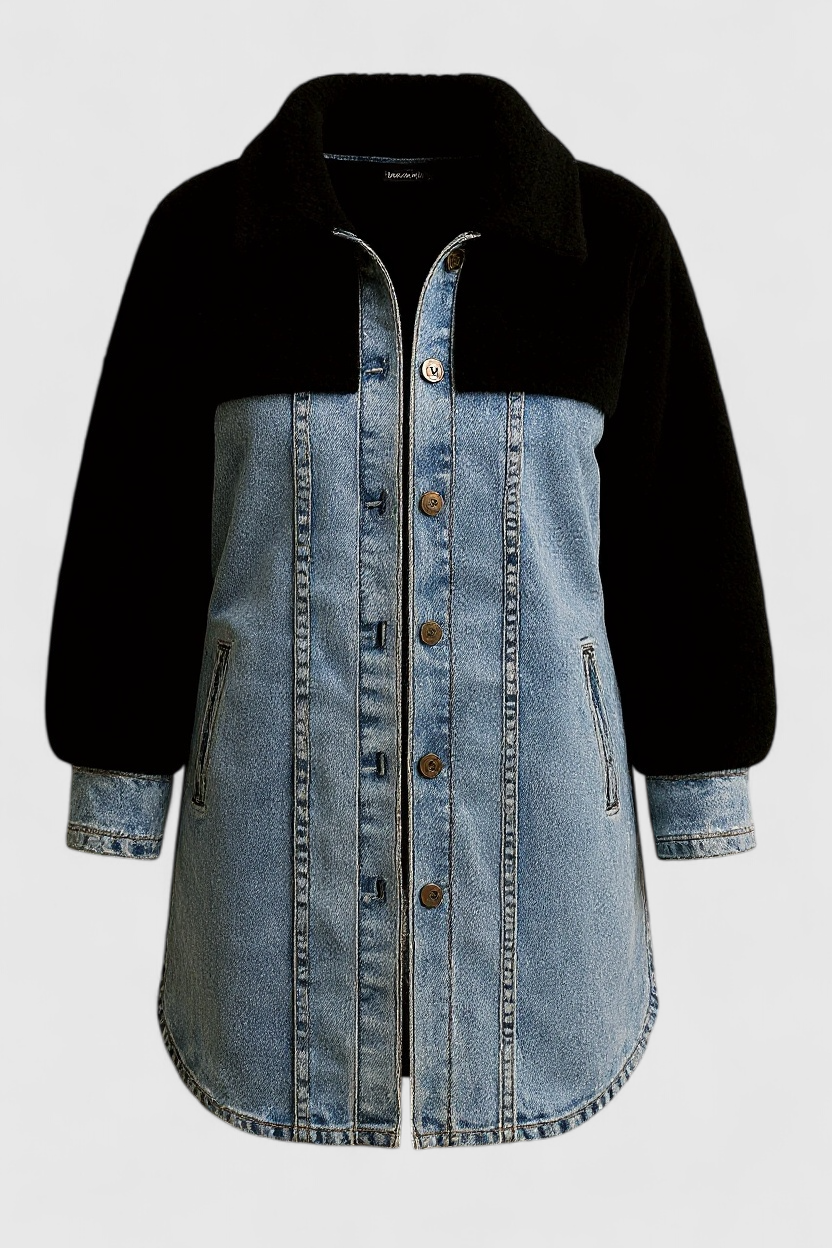 Olli | Jakke Dame med Sherpa Foder - Blå - Jakker - {{ product_tags }