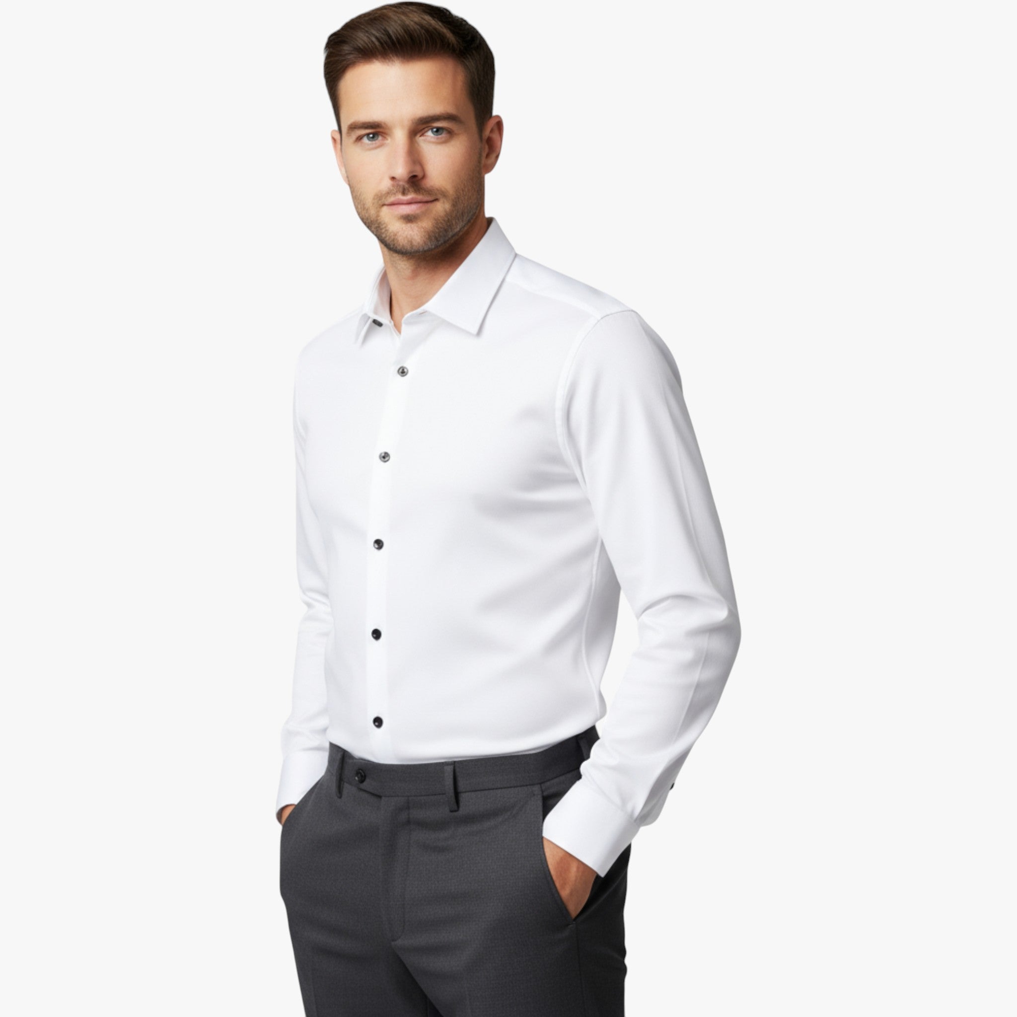 Thomas | Herre Skjorter Flexibel Kontortrøje med Professionelt Look - - Skjorter - {{ product_tags }