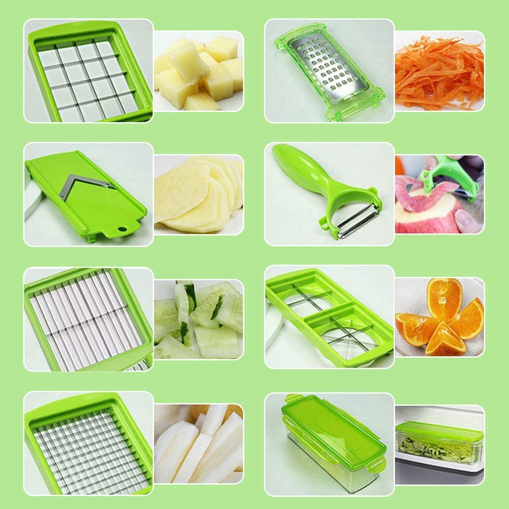 Grøntsagsskærer med 12 Funktioner - Hurtig og Sikker Madlavning - - Electronics > Home Appliances > Kitchen Appliances - {{ product_tags }