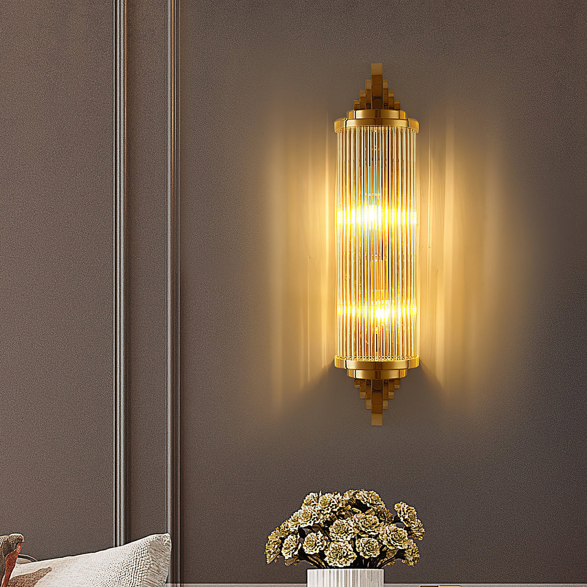 Gatsby Væglampe - Art Deco Elegance i Guld - - Wandlampe - {{ product_tags }