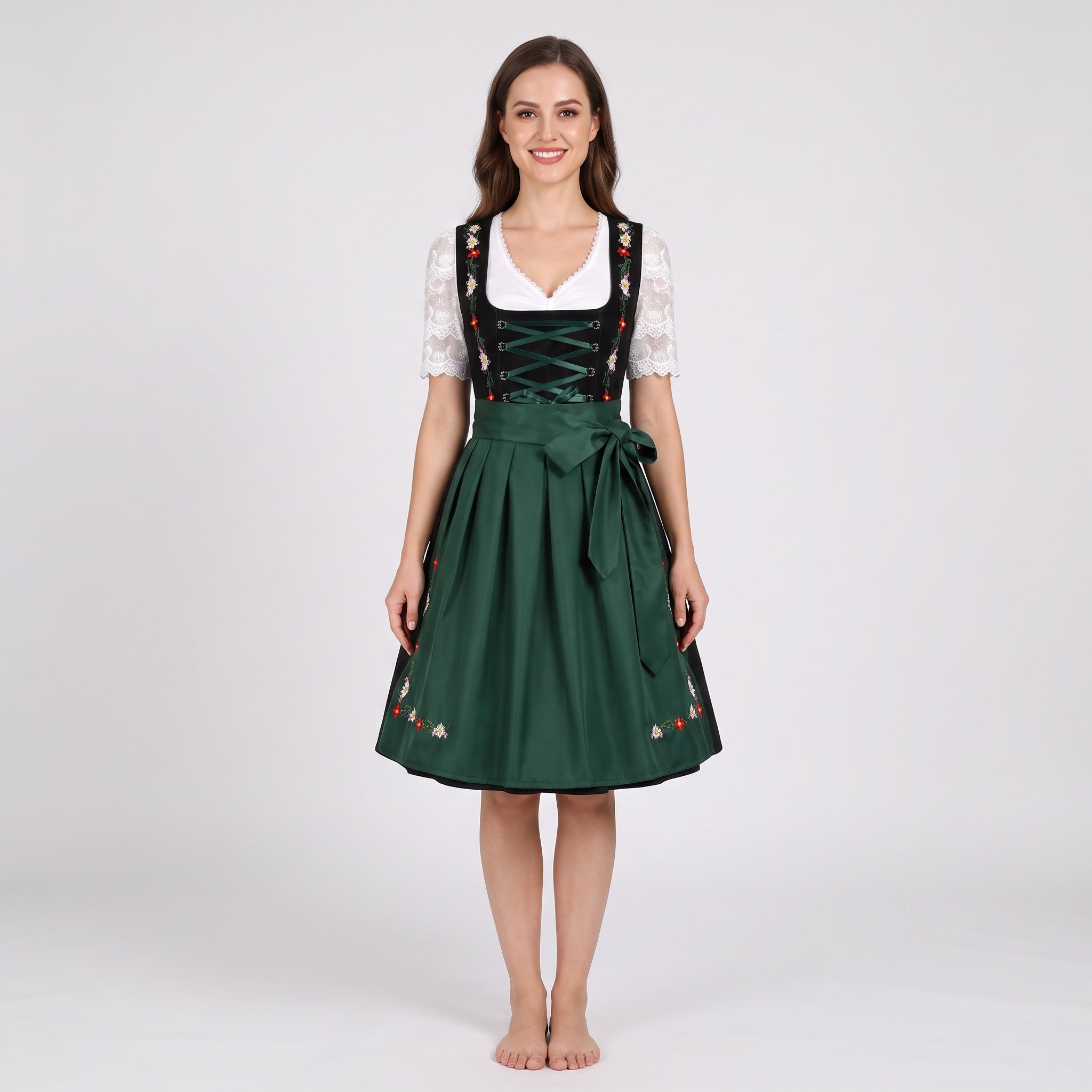 Dirndl Kjole Dame Grøn Klassisk Oktoberfest Stil - - Gifts – Seasonal – Oktoberfest - {{ product_tags }