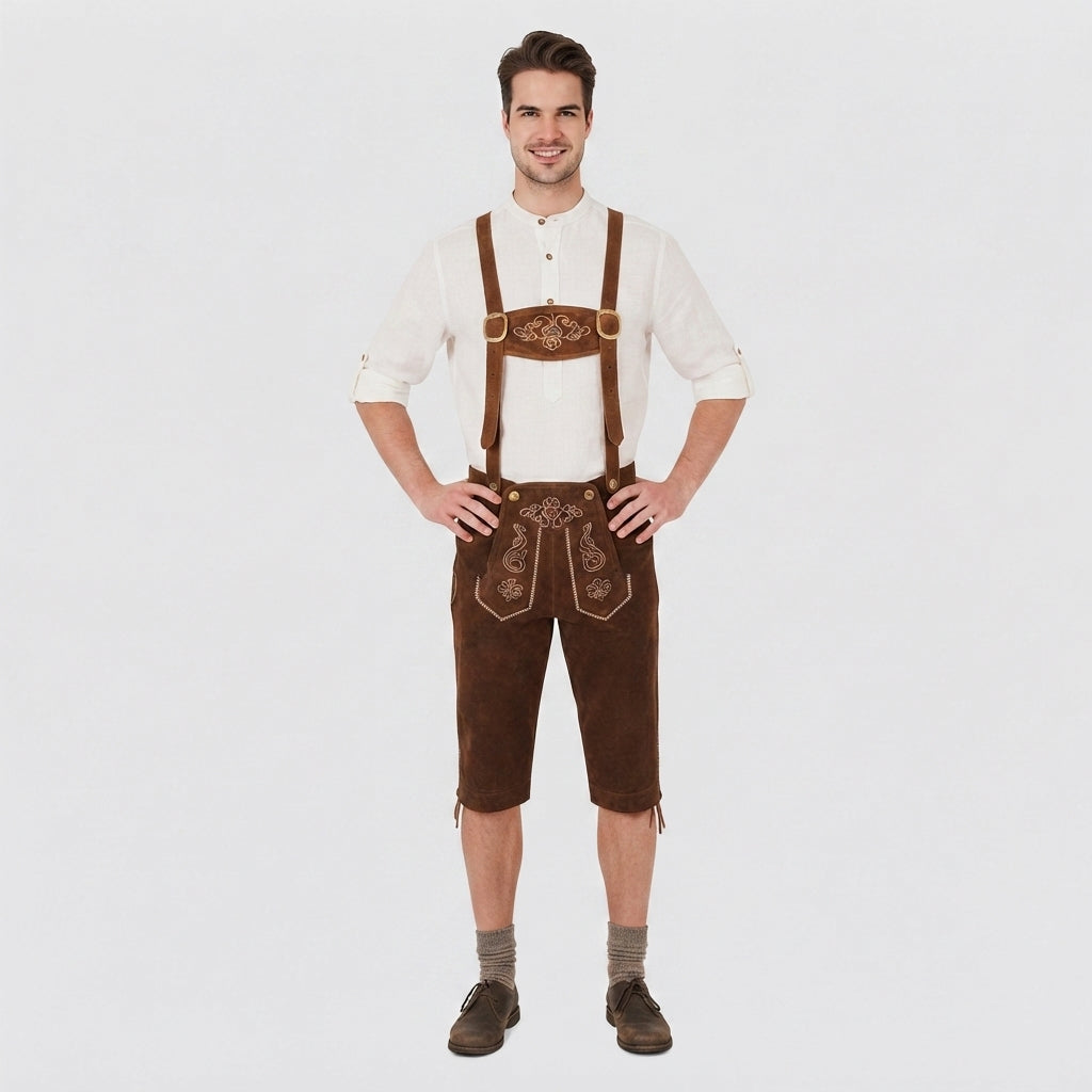 Herre Ruskind Knæbukser med Raffineret Broderi - - Gifts – Seasonal – Oktoberfest - {{ product_tags }