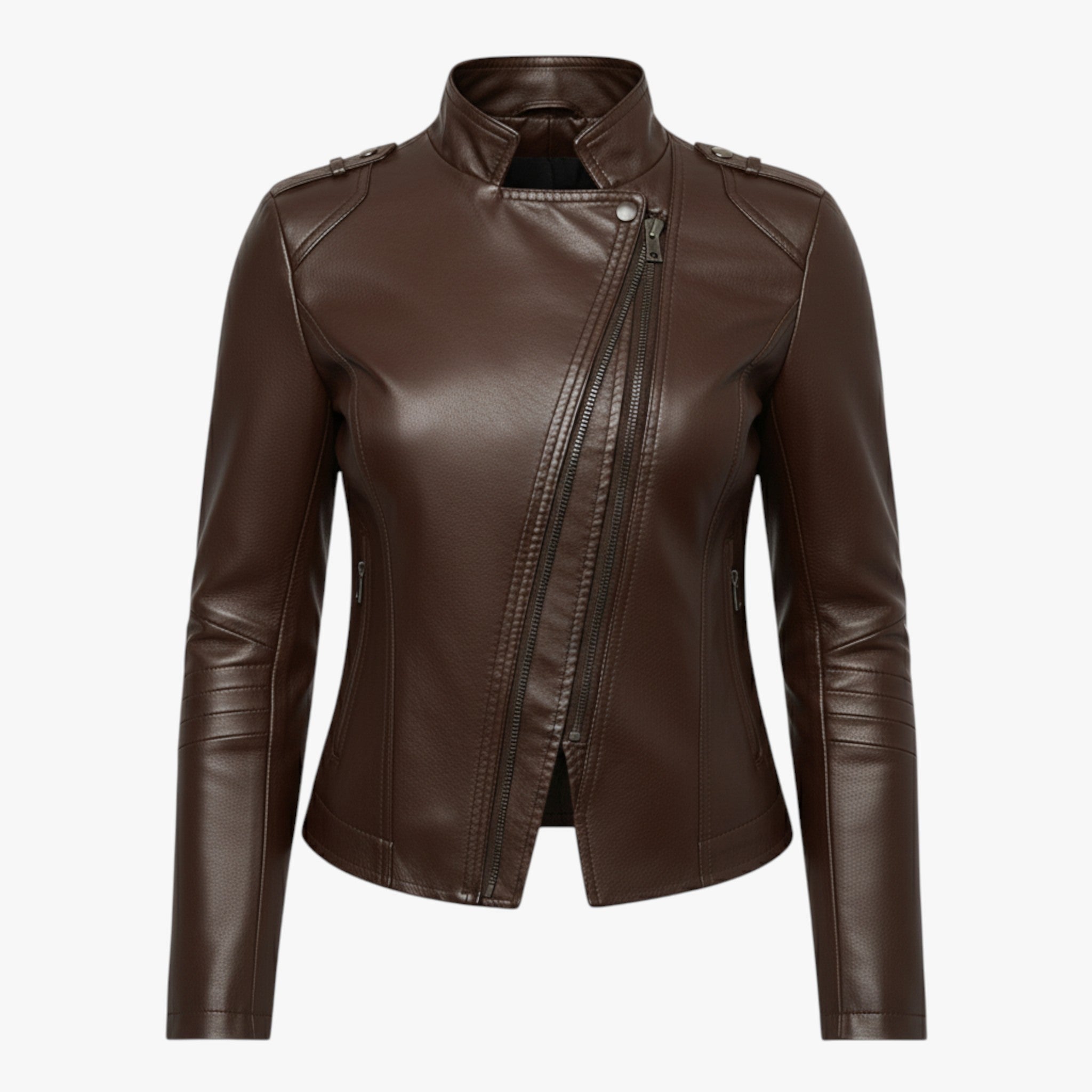 Emma | Kort skinnjakke - Café - women's fashion - {{ product_tags }