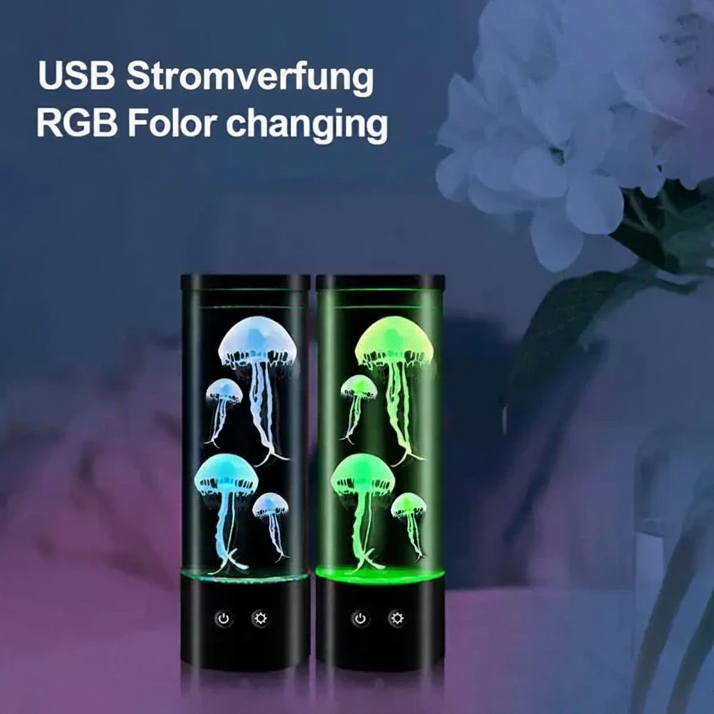 Jellyfish Akvarium LED Moodlampe - Farveskiftende - - Home Decor - {{ product_tags }