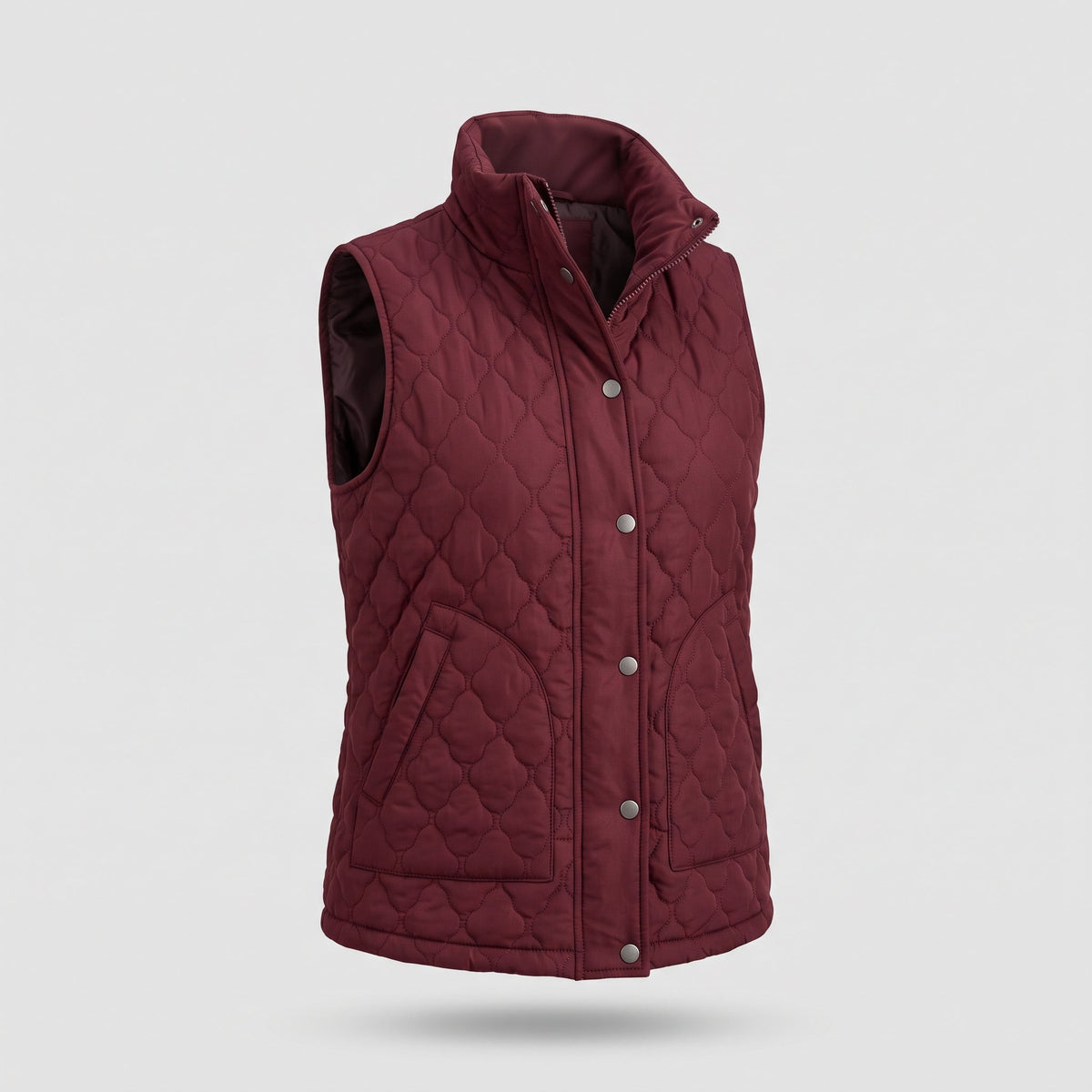 Dame Quiltet AErmeloes Vest - Bordeaux - Vest - {{ product_tags }