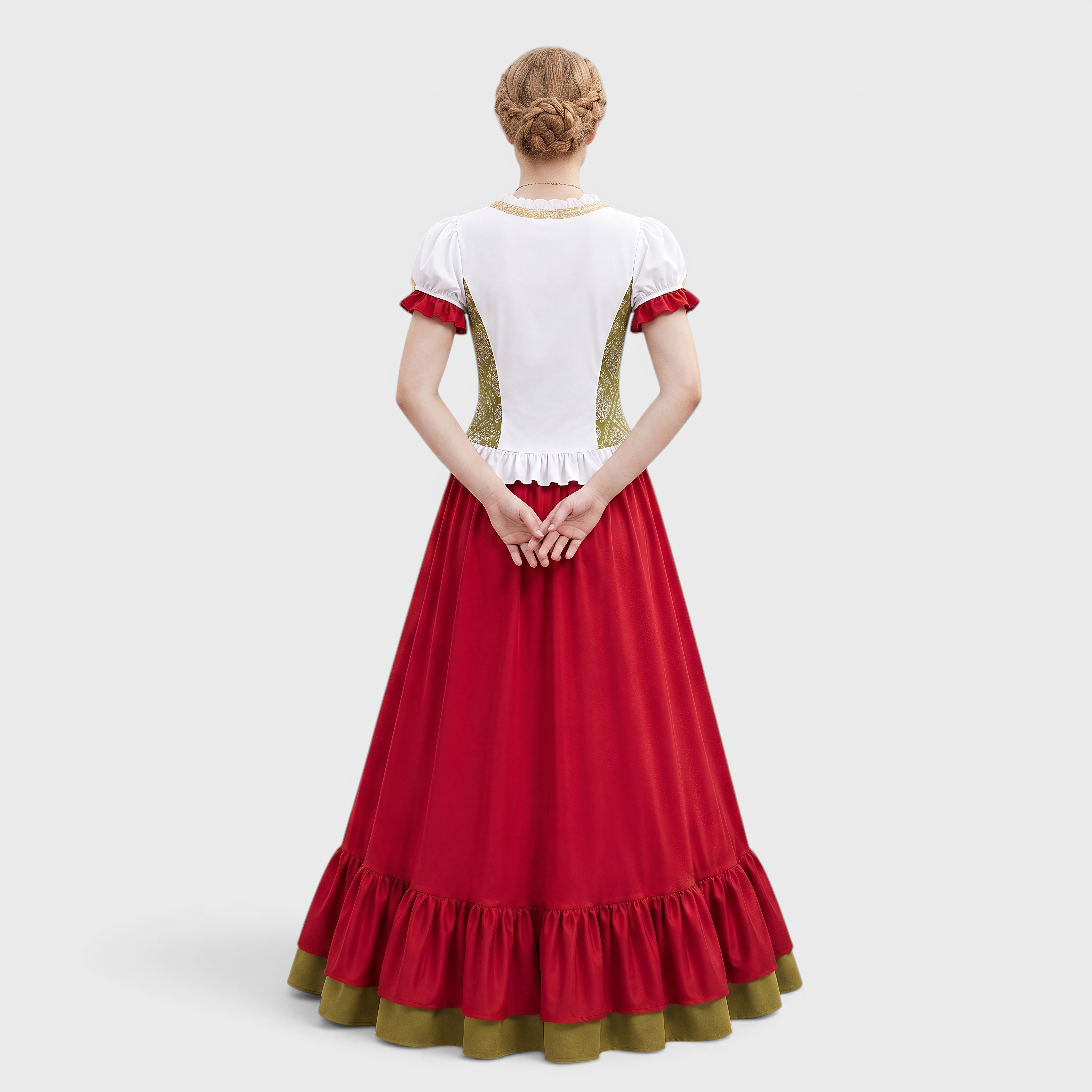 Dame Oktoberfestkostume: snøreliv, pufærmer og flæseskørt - - Gifts – Seasonal – Oktoberfest - {{ product_tags }
