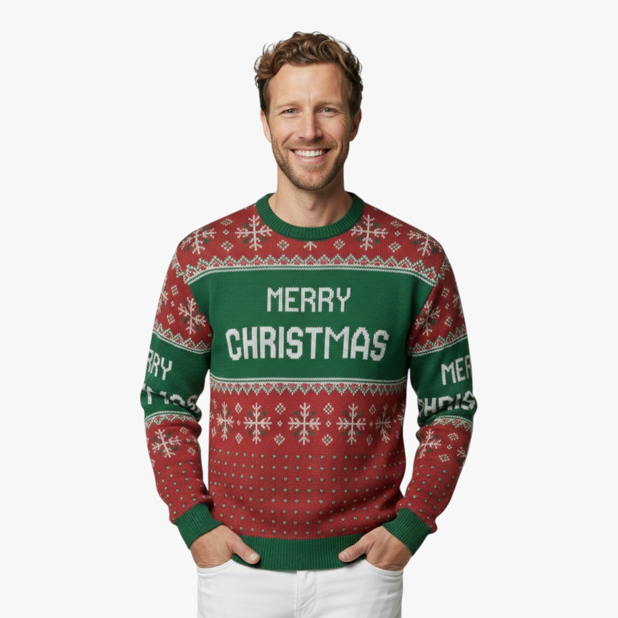 Unisex Casual Trøje med Snedækkende Motiver - Perfekt til en hyggelig vinterstil - - - {{ product_tags }